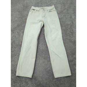 Lee Jeans Mens 32x32 Khaki Relaxed Straight Leg Classic Made in Mexico